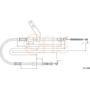 Brzdový systém Tažné lanko, parkovací brzda COFLE 92.17.1288