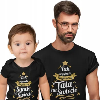 Pánské oblečení Vánoční Sada Tričko Body Takhle vypadá nejlepší Táta Dcera Syn S