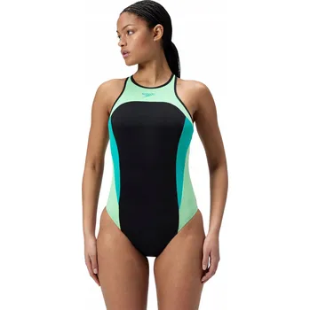 Dámské plavky Dámské jednodílné plavky na bazén Speedo High Neck Splice D44