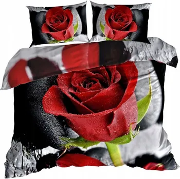 Povlečení 3D Bavlna Povlečení 220x200 cm RŮŽOVÉ