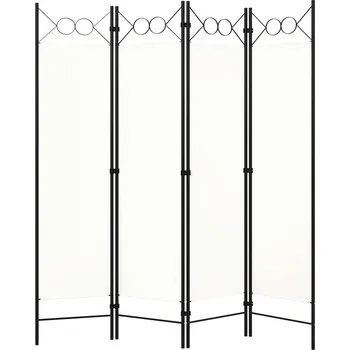 Paraván Paraván 4dílný, bílý, 160 x 180 cm