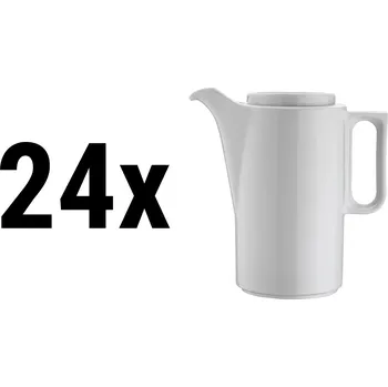 Konvice na čaj G.Gastro (24 pieces) Mix & Match Porcelain Coffee Pot with Lid – 350 l - White