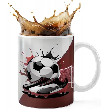 KERAMICKÝ HRNEK 330ML S POTISKEM – FOTBALOVÝ MÍČ SPORT TÝM ZÁPAS POHÁR