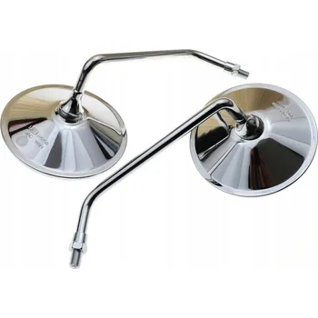 Zrcátko pro motocykl UNIVERZÁLNÍ CHROMOVANÁ ZPĚTNÁ ZRCÁTKA KULATÁ M10 CE E9 (9578)