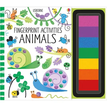 omalovánky Fingerprint Activities Animals - prstové omalovánky s barvami
