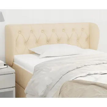 VidaXL Čelo postele s ušima, krémové, 93x23x78/88 cm