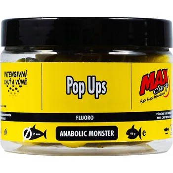 Boilies Nástraha Plovoucí kuličky Pop Up Fluo Max Carp Anabolic Monster 15 mm