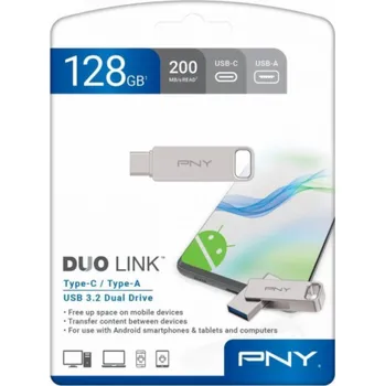 USB flash disk Pendrive 128GB USB 3.2 Duo-Link P-FDI128DULINKTYC-GE
