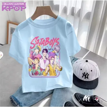 KPop Demon Hunters (Lovkyně démonů) KPop Demon Hunters dětské tričko s potiskem - Saja Boys Barva: modrá (9), Velikost: 150
