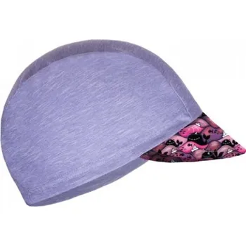 Kšiltovka Unuo funkční čepice s kšiltem UV 50+ Velryby dívčí, žíhaná holubičí šedá VEL. S (VÝPRODEJ)