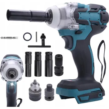 Elektrický rázový utahovák 1000N.M 1/2palcový akumulátorový klíč + 2 baterie