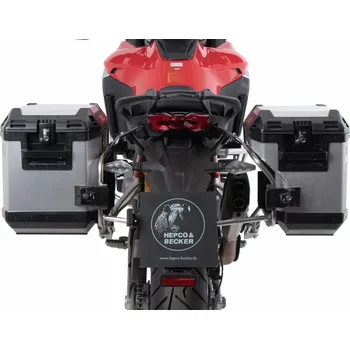 Zavazadlo na motocykl Hepco & Becker Kufry Hepco Becker Xplorer Cutout na Ducati Multistrada V4, S, Pikes Peak, Rally, RS (25) stříbrné