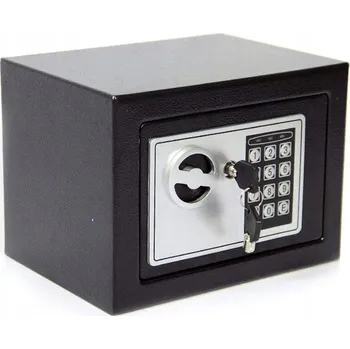 Trezor Domácí trezor pokladnička s elektronickým zámkem, kód, klíč, pancéřová pokladna