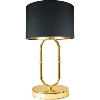 Lampička STOLNÍ LAMPA ZLATÁ GOLDEN ČERNÉ STÍNIDLO SE ZLATÝM VNITŘKEM MODERNÍ