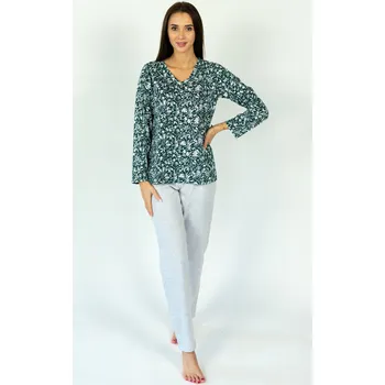 Dámské pyžamo Kuba dámské pyžamo bavlna modré velikost 3XL