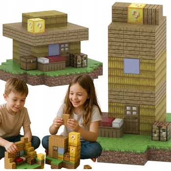 ostatní stavebnice STAVEBNICE KOSTKY - Sada krychlí pro děti, 100 dílků + 3 figurky