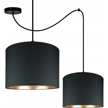 ZÁVĚSNÁ LAMPA GOLDEN PAVOUK ČERNÁ SE STÍNIDLEM SE ZLATÝM VNITŘKEM DO OBÝVÁKU / LOŽNICE