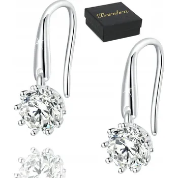 Náušnice Stříbrné náušnice 925 s STŘÍBRO zirkony pro ženy