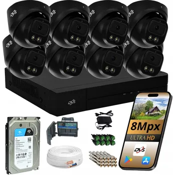 Bezpečnostní kamera SADA PRO DOMÁCÍ MONITORING 6 ANALOGOVÝCH KAMER 8Mpx 4K DVS LED/IR DISK 1TB