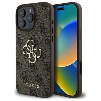 Pouzdro na mobilní telefon Zadní Kryt Guess pro Apple iPhone 16 Pro hnědý