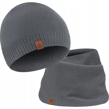 Čepice Betlewski sada: čepice a nákrčník (rolák) univerzální velikost šedá