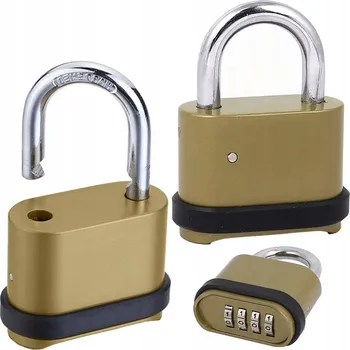 Visací zámek Zinkový visací zámek s 4-místnou kombinací, 56 mm