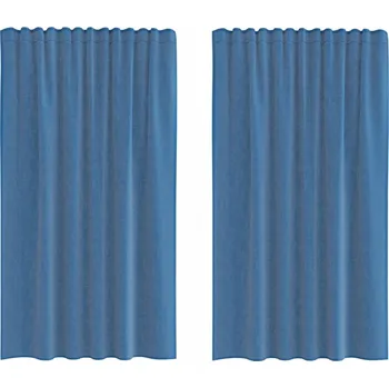 Prostěradlo Voálové závěsy s tunýlkem na tyč, 2 ks, královská modrá