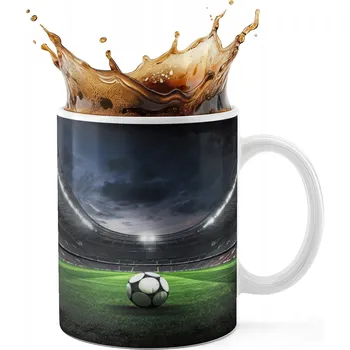 KERAMICKÝ HRNEK 330ML S POTISKEM - FOTBALOVÝ MÍČ SPORT TÝM ZÁPAS POHÁR