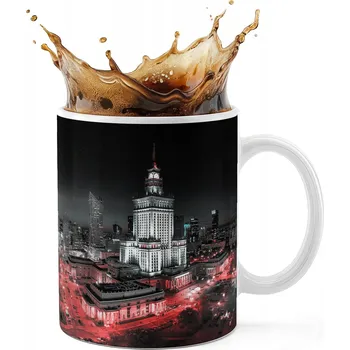 KERAMICKÝ HRNEK 330ML S POTISKEM – POLSKO PALÁC KULTURY PAMÁTKA VÝHLEDY KRÁSNÉ