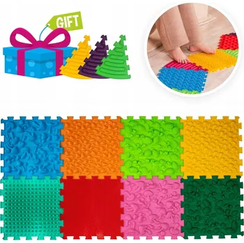 puzzle pro nejmenší Podložka Ortek silikonová, vícebarevná, 8 prvků