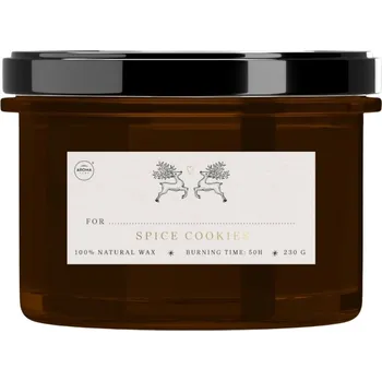 Svíčka VÁNOČNÍ VONNÁ SVÍČKA AROMA XMASS 140G - KOŘENĚNÉ SUŠENKY