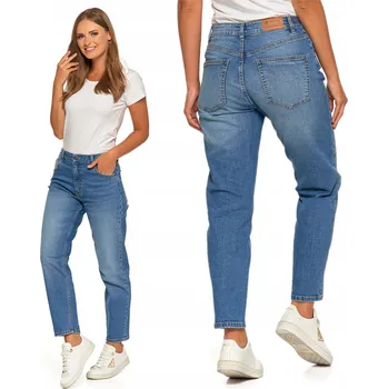 Dámské džíny MOM FIT Džíny dámské klasické MOM JEANS MORAJ modré 42