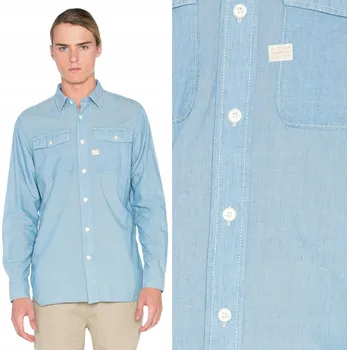 Pánská košile G-Star RAW pánská košile ležérní s dlouhým rukávem regular střih bavlna velikost M