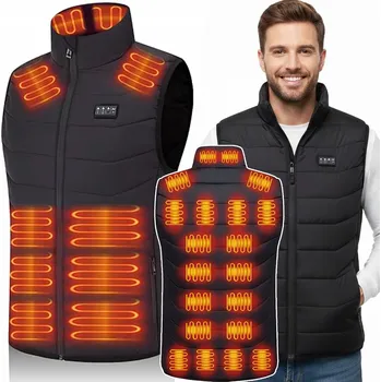 Pánské oblečení VYHŘÍVANÁ VESTA USB L PÁNSKÁ ELEKTRICKÁ BUNDA BEZ RUKÁVŮ TEPLÁ