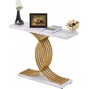 Konferenční stolek Konzolový Stolek Vevor bílý 100 x 81 x 30 cm