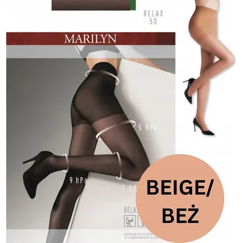 Podprsenka Punčocháče MARILYN RELAX 50 Béžové 2 proti křečovým žilám