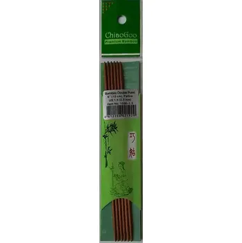 ChiaoGoo Ponožkové Bambusové jehlice s patinou 2,5mm 15cm (ChiaoGoo Double Points Patina 2,5mm 15cm)