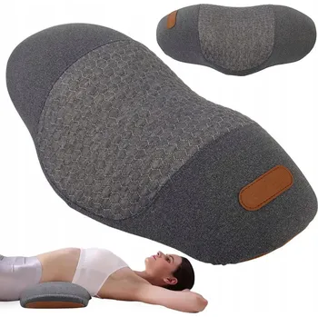 Polštář ORTOPEDICKÝ POLŠTÁŘ BEDERNÍ 59X30CM PRO SPANÍ NA KŘESLE PAMĚŤOVÁ PĚNA