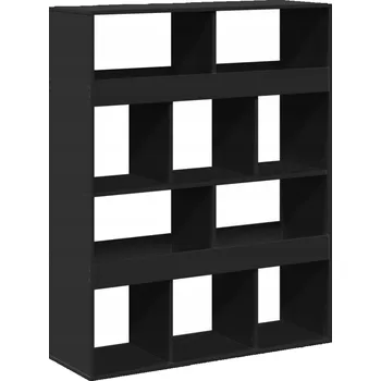 Knihovna Regál/přepážka, černý, 100x33x125,5 cm