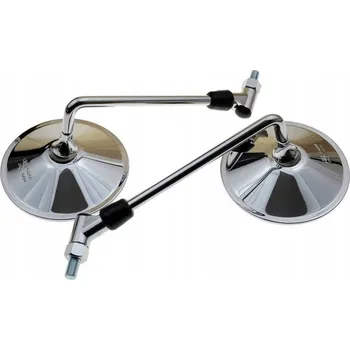 Zrcátko pro motocykl UNIVERZÁLNÍ CHROMOVANÁ ZPĚTNÁ ZRCÁTKA KULATÁ M10 CE E9 (1164)