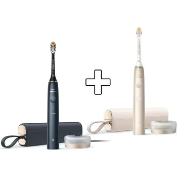 Elektrický zubní kartáček Philips Sonicare Prestige 9900 Barva: béžová + modrá, DUO HX9992/12 + HX9992/11 Elektrický zubní kartáček s technologií SenseIQ + dárek dle volby