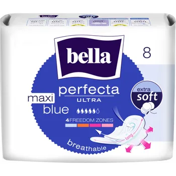 Menstruační vložka BELLA PERFECTA ultra tenké hygienické vložky s křidélky 8 ks