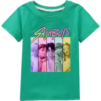 Dívčí tričko KPop Demon Hunters (Lovkyně démonů) KPop Demon Hunters dětské tričko s potiskem - Saja Boys Barva: zelená, Velikost: 120