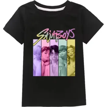 KPop Demon Hunters (Lovkyně démonů) KPop Demon Hunters dětské tričko s potiskem - Saja Boys Barva: Černá, Velikost: 160