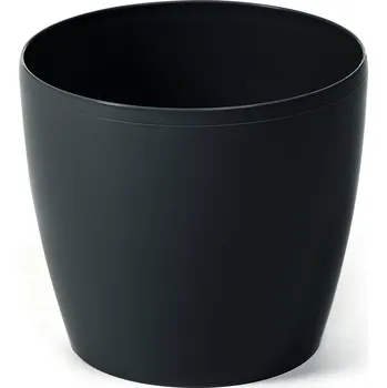 Květináč Plast Květináč černý Lamela 15,5 cm x 15,5 x 13,7 cm