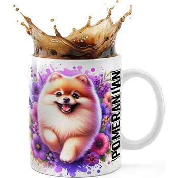 KERAMICKÝ HRNEK 330ML S POTISKEM - PES PSI PSÍK PLEMENE POMERANIAN ŠPIC