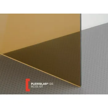 Průsvitná krytina Hnědé (kouřové) plexisklo PLEXIGLAS GS 5mm 8C01 (PROP. 16%) PLEXISKLO: 2030 x 3050