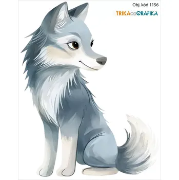 Textilie k potisku Vlček 2 – nažehlovačka 14x11cm