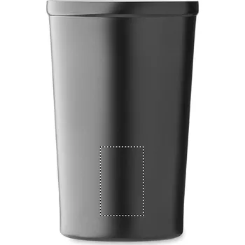 Jednorázové nádobí Dvoustěnný kelímek 450 ml 100 FRONT LOWER, 40x25mm Tamponový tisk, 1 barva