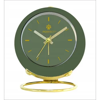 Budík Budík Ručičkový Zelený Tichý Chod Podsvícení Na Baterie 9x10x